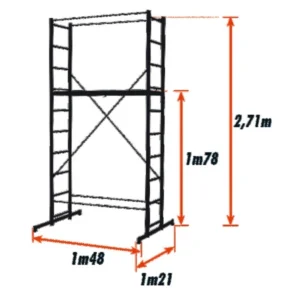 Location Échafaudage Aluminium Mobile 4m Brico Dépôt